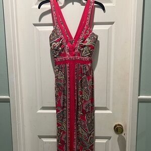 INC International Concepts Fuchsia Paisley Maxi Dress